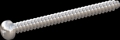 screw for plastic: Screw STS-plus KN6032 2.5x30 - H1 stainless-steel, A2 - 1.4567 Bright-pickled and passivated