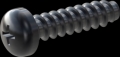 screw for plastic: Screw STS-plus KN6032 3x12 - H1 steel, hardened 10.9 Zinc-Nickel-plated,  baked, passivated black/ Cr-VI-free, sealed, 720 h until Fe-Corrosion