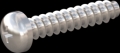 screw for plastic: Screw STS-plus KN6032 3x15 - H1 stainless-steel, A2 - 1.4567 Bright-pickled and passivated