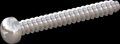 screw for plastic: Screw STS-plus KN6032 3x25 - H1 stainless-steel, A2 - 1.4567 Bright-pickled and passivated