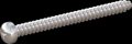 screw for plastic: Screw STS-plus KN6032 3x35 - H1 stainless-steel, A2 - 1.4567 Bright-pickled and passivated