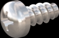 screw for plastic: Screw STS-plus KN6032 3.5x7 - H2 stainless-steel, A2 - 1.4567 Bright-pickled and passivated