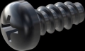 screw for plastic: Screw STS-plus KN6032 3.5x8 - H2 steel, hardened 10.9 Zinc-Nickel-plated,  baked, passivated black/ Cr-VI-free, sealed, 720 h until Fe-Corrosion