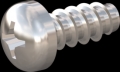 screw for plastic: Screw STS-plus KN6032 3.5x8 - H2 stainless-steel, A2 - 1.4567 Bright-pickled and passivated