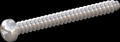 screw for plastic: Screw STS-plus KN6032 3.5x35 - H2 stainless-steel, A2 - 1.4567 Bright-pickled and passivated