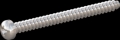 screw for plastic: Screw STS-plus KN6032 3.5x40 - H2 stainless-steel, A2 - 1.4567 Bright-pickled and passivated