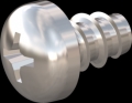 screw for plastic: Screw STS-plus KN6032 4x6 - H2 stainless-steel, A2 - 1.4567 Bright-pickled and passivated