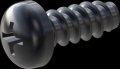 screw for plastic: Screw STS-plus KN6032 4x10 - H2 steel, hardened 10.9 Zinc-Nickel-plated,  baked, passivated black/ Cr-VI-free, sealed, 720 h until Fe-Corrosion