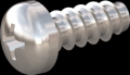 screw for plastic: Screw STS-plus KN6032 4x10 - H2 stainless-steel, A2 - 1.4567 Bright-pickled and passivated