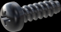 screw for plastic: Screw STS-plus KN6032 4x12 - H2 steel, hardened 10.9 Zinc-Nickel-plated,  baked, passivated black/ Cr-VI-free, sealed, 720 h until Fe-Corrosion