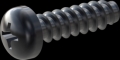 screw for plastic: Screw STS-plus KN6032 4x14 - H2 steel, hardened 10.9 Zinc-Nickel-plated,  baked, passivated black/ Cr-VI-free, sealed, 720 h until Fe-Corrosion