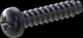 screw for plastic: Screw STS-plus KN6032 4x18 - H2 steel, hardened 10.9 Zinc-Nickel-plated,  baked, passivated black/ Cr-VI-free, sealed, 720 h until Fe-Corrosion