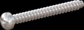 screw for plastic: Screw STS-plus KN6032 4x35 - H2 stainless-steel, A2 - 1.4567 Bright-pickled and passivated