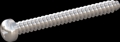 screw for plastic: Screw STS-plus KN6032 4x40 - H2 stainless-steel, A2 - 1.4567 Bright-pickled and passivated