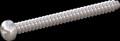 screw for plastic: Screw STS-plus KN6032 4x45 - H2 stainless-steel, A2 - 1.4567 Bright-pickled and passivated