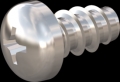screw for plastic: Screw STS-plus KN6032 4.5x8 - H2 stainless-steel, A2 - 1.4567 Bright-pickled and passivated