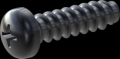 screw for plastic: Screw STS-plus KN6032 4.5x16 - H2 steel, hardened 10.9 Zinc-Nickel-plated,  baked, passivated black/ Cr-VI-free, sealed, 720 h until Fe-Corrosion