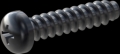 screw for plastic: Screw STS-plus KN6032 4.5x20 - H2 steel, hardened 10.9 Zinc-Nickel-plated,  baked, passivated black/ Cr-VI-free, sealed, 720 h until Fe-Corrosion