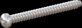 screw for plastic: Screw STS-plus KN6032 4.5x45 - H2 stainless-steel, A2 - 1.4567 Bright-pickled and passivated