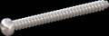 screw for plastic: Screw STS-plus KN6032 4.5x50 - H2 stainless-steel, A2 - 1.4567 Bright-pickled and passivated