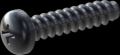 screw for plastic: Screw STS-plus KN6032 5x22 - H2 steel, hardened 10.9 Zinc-Nickel-plated,  baked, passivated black/ Cr-VI-free, sealed, 720 h until Fe-Corrosion