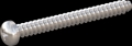 screw for plastic: Screw STS-plus KN6032 5x50 - H2 stainless-steel, A2 - 1.4567 Bright-pickled and passivated