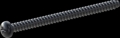 screw for plastic: Screw STS-plus KN6032 5x70 - H2 steel, hardened 10.9 Zinc-Nickel-plated,  baked, passivated black/ Cr-VI-free, sealed, 720 h until Fe-Corrosion