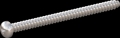 screw for plastic: Screw STS-plus KN6032 5x70 - H2 stainless-steel, A2 - 1.4567 Bright-pickled and passivated