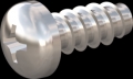 screw for plastic: Screw STS-plus KN6032 6x14 - H3 stainless-steel, A2 - 1.4567 Bright-pickled and passivated