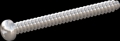 screw for plastic: Screw STS-plus KN6032 6x65 - H3 stainless-steel, A2 - 1.4567 Bright-pickled and passivated