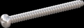 screw for plastic: Screw STS-plus KN6032 6x70 - H3 stainless-steel, A2 - 1.4567 Bright-pickled and passivated