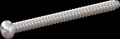 screw for plastic: Screw STS-plus KN6032 6x75 - H3 stainless-steel, A2 - 1.4567 Bright-pickled and passivated