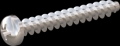 screw for plastic: Screw STS KN1032-Neu 3.5x25 - H2 stainless-steel, A2 - 1.4567 Bright-pickled and passivated