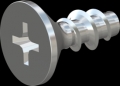 screw for plastic: Screw STS-plus KN6033 2x5 - H1 steel, hardened 10.9 zinc-plated 5-7 ?m, baked, blue / transparent passivated