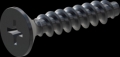 screw for plastic: Screw STS-plus KN6033 2x10 - H1 steel, hardened 10.9 Zinc-Nickel-plated,  baked, passivated black/ Cr-VI-free, sealed, 720 h until Fe-Corrosion