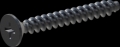 screw for plastic: Screw STS-plus KN6033 2x16 - H1 steel, hardened 10.9 Zinc-Nickel-plated,  baked, passivated black/ Cr-VI-free, sealed, 720 h until Fe-Corrosion