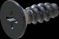 screw for plastic: Screw STS-plus KN6033 2.2x6 - H1 steel, hardened 10.9 Zinc-Nickel-plated,  baked, passivated black/ Cr-VI-free, sealed, 720 h until Fe-Corrosion
