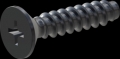 screw for plastic: Screw STS-plus KN6033 2.2x10 - H1 steel, hardened 10.9 Zinc-Nickel-plated,  baked, passivated black/ Cr-VI-free, sealed, 720 h until Fe-Corrosion