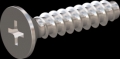screw for plastic: Screw STS-plus KN6033 2.2x10 - H1 stainless-steel, A2 - 1.4567 Bright-pickled and passivated