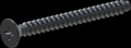 screw for plastic: Screw STS-plus KN6033 2.2x22 - H1 steel, hardened 10.9 Zinc-Nickel-plated,  baked, passivated black/ Cr-VI-free, sealed, 720 h until Fe-Corrosion