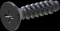 screw for plastic: Screw STS-plus KN6033 2.5x10 - H1 steel, hardened 10.9 Zinc-Nickel-plated,  baked, passivated black/ Cr-VI-free, sealed, 720 h until Fe-Corrosion