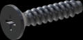 screw for plastic: Screw STS-plus KN6033 2.5x12 - H1 steel, hardened 10.9 Zinc-Nickel-plated,  baked, passivated black/ Cr-VI-free, sealed, 720 h until Fe-Corrosion