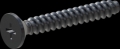 screw for plastic: Screw STS-plus KN6033 2.5x18 - H1 steel, hardened 10.9 Zinc-Nickel-plated,  baked, passivated black/ Cr-VI-free, sealed, 720 h until Fe-Corrosion