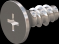screw for plastic: Screw STS-plus KN6033 3x7 - H1 stainless-steel, A2 - 1.4567 Bright-pickled and passivated