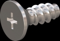 screw for plastic: Screw STS-plus KN6033 3x8 - H1 stainless-steel, A2 - 1.4567 Bright-pickled and passivated