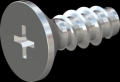 screw for plastic: Screw STS-plus KN6033 3x8 - H1 steel, hardened 10.9 zinc-plated 5-7 ?m, baked, blue / transparent passivated