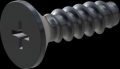 screw for plastic: Screw STS-plus KN6033 3x10 - H1 steel, hardened 10.9 Zinc-Nickel-plated,  baked, passivated black/ Cr-VI-free, sealed, 720 h until Fe-Corrosion