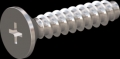 screw for plastic: Screw STS-plus KN6033 3x14 - H1 stainless-steel, A2 - 1.4567 Bright-pickled and passivated