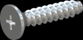 screw for plastic: Screw STS-plus KN6033 3x14 - H1 steel, hardened 10.9 zinc-plated 5-7 ?m, baked, blue / transparent passivated