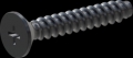 screw for plastic: Screw STS-plus KN6033 3x18 - H1 steel, hardened 10.9 Zinc-Nickel-plated,  baked, passivated black/ Cr-VI-free, sealed, 720 h until Fe-Corrosion